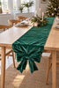 Tafelloper met strik - Groen 240cm