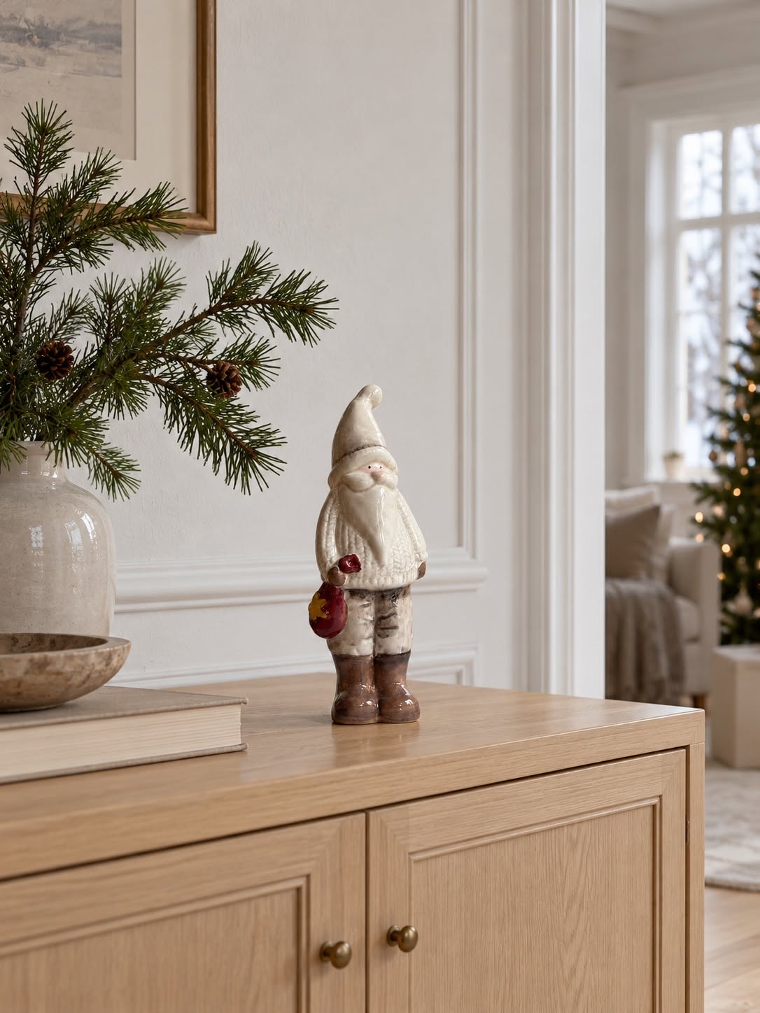 Kerstman keramiek - Groot