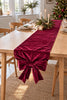 Tafelloper met strik - Rood 240 cm