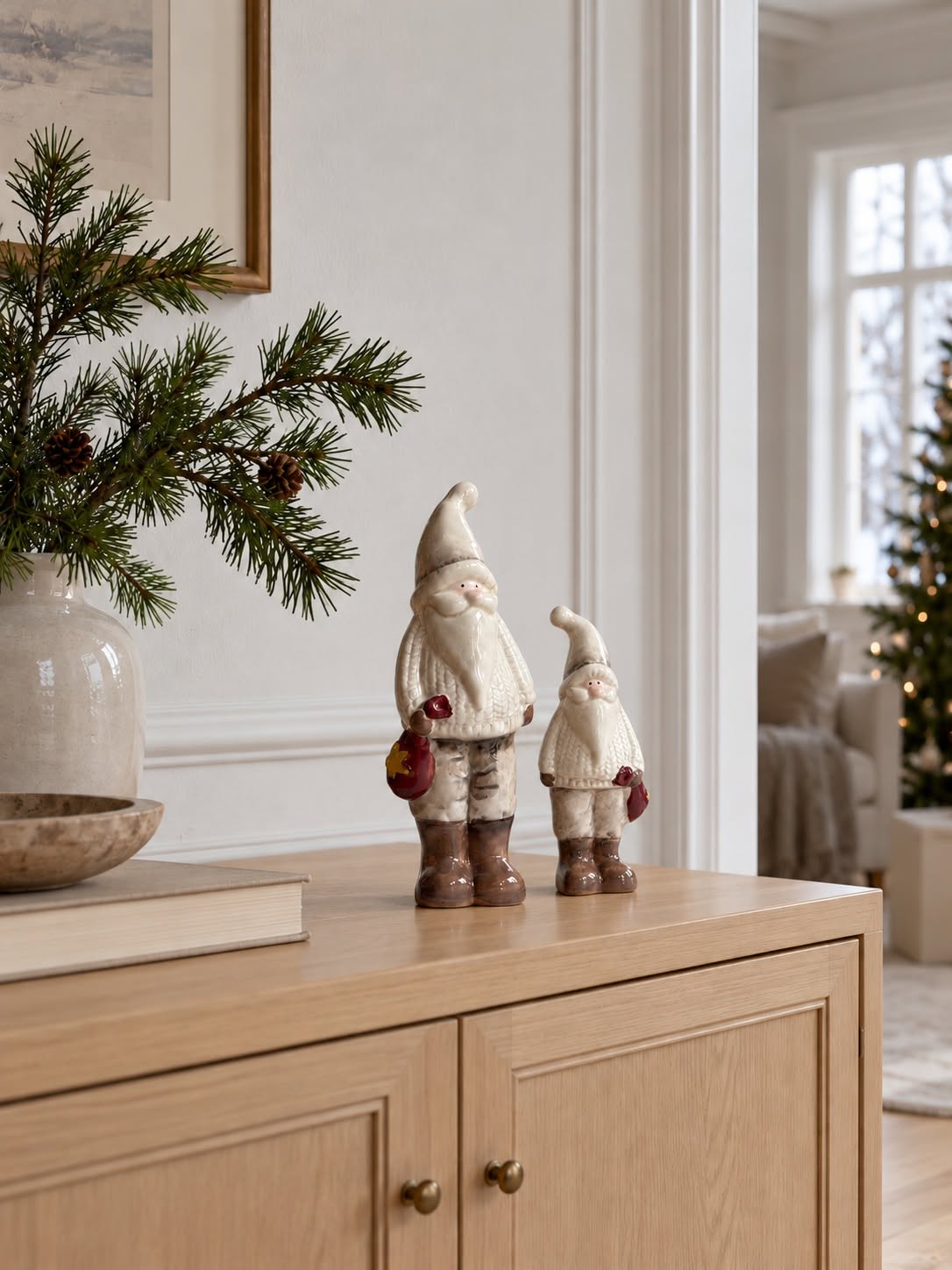 Kerstman keramiek - Groot