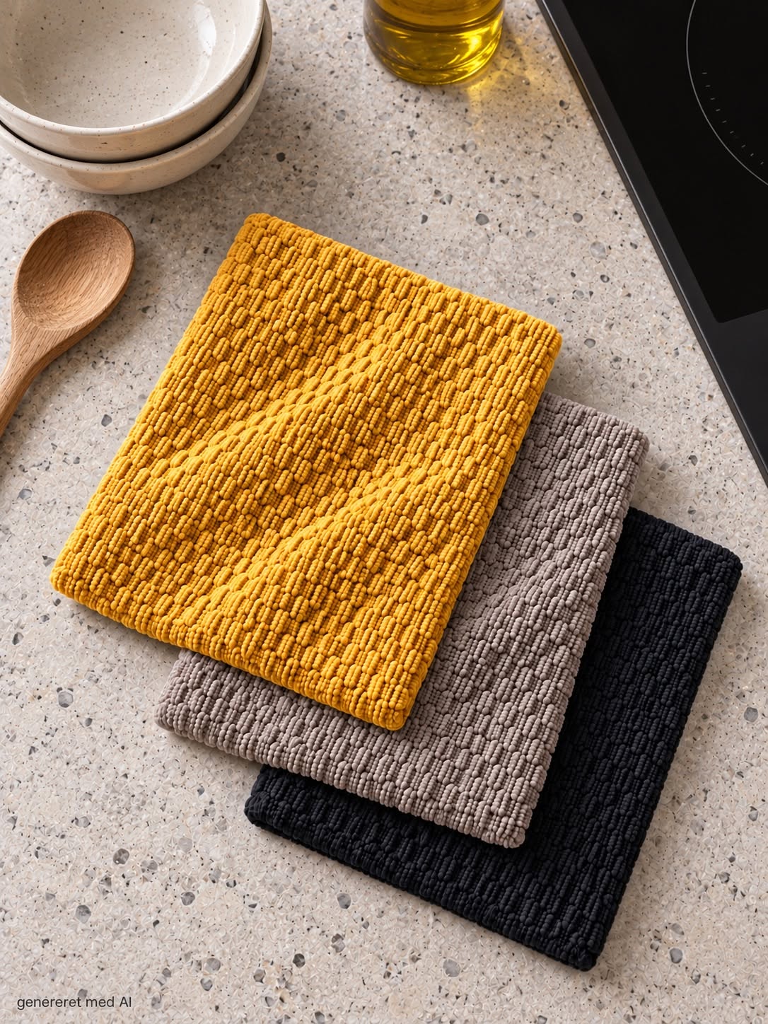 Vaatdoek microvezel wafel - 3 stuks Mango