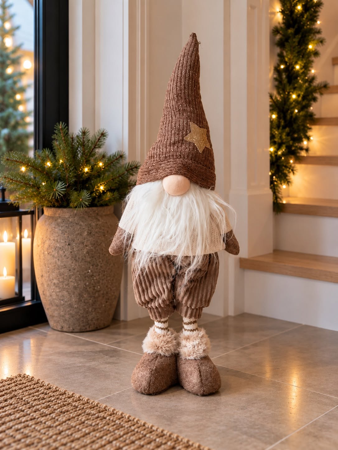 Kerstgnomen – geruite kerstfiguren