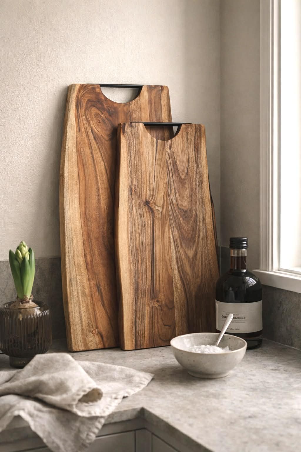 Snijplank van geolied acaciahout - 38 cm