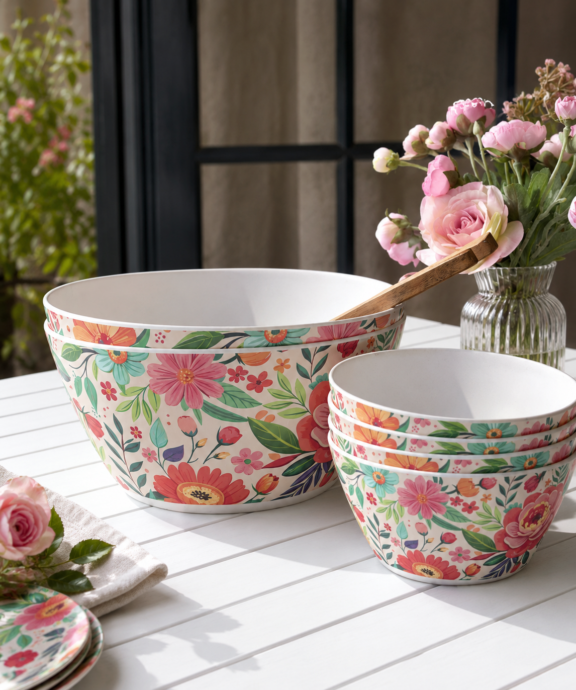 Kom flower melamine
