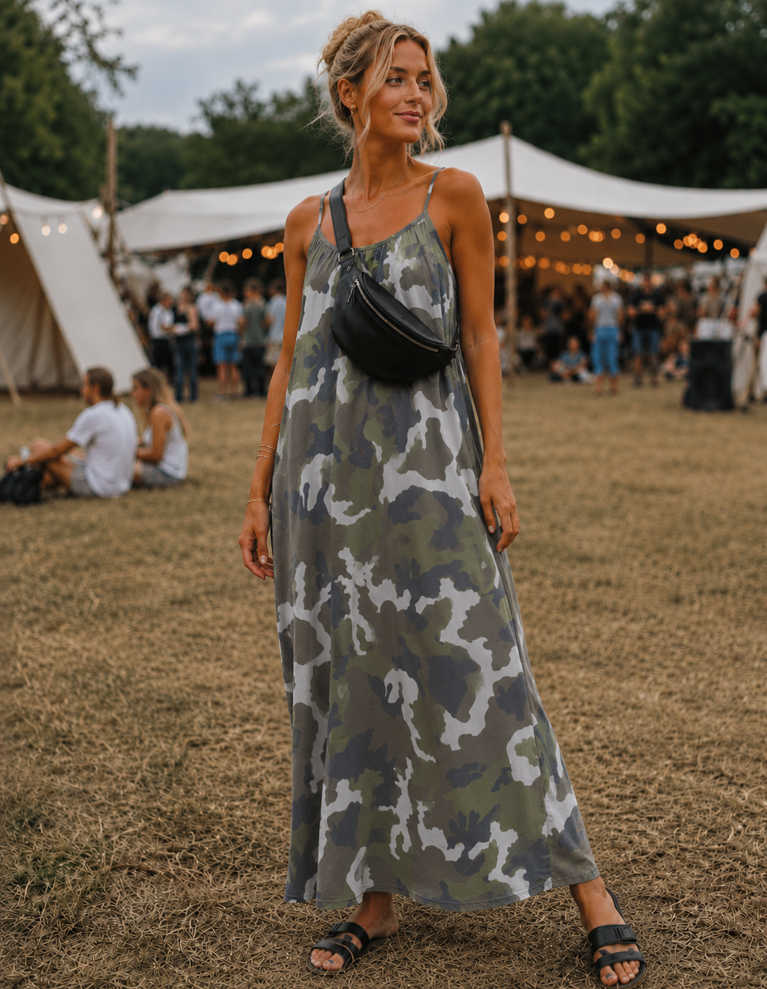 Jurk Minna camouflage