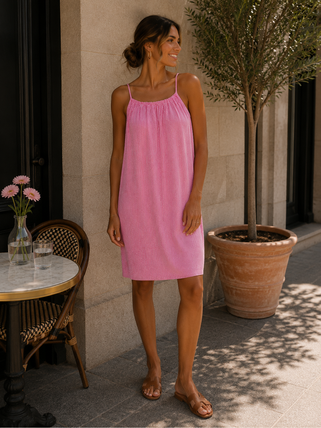 Jurk Carmen – Fuxia