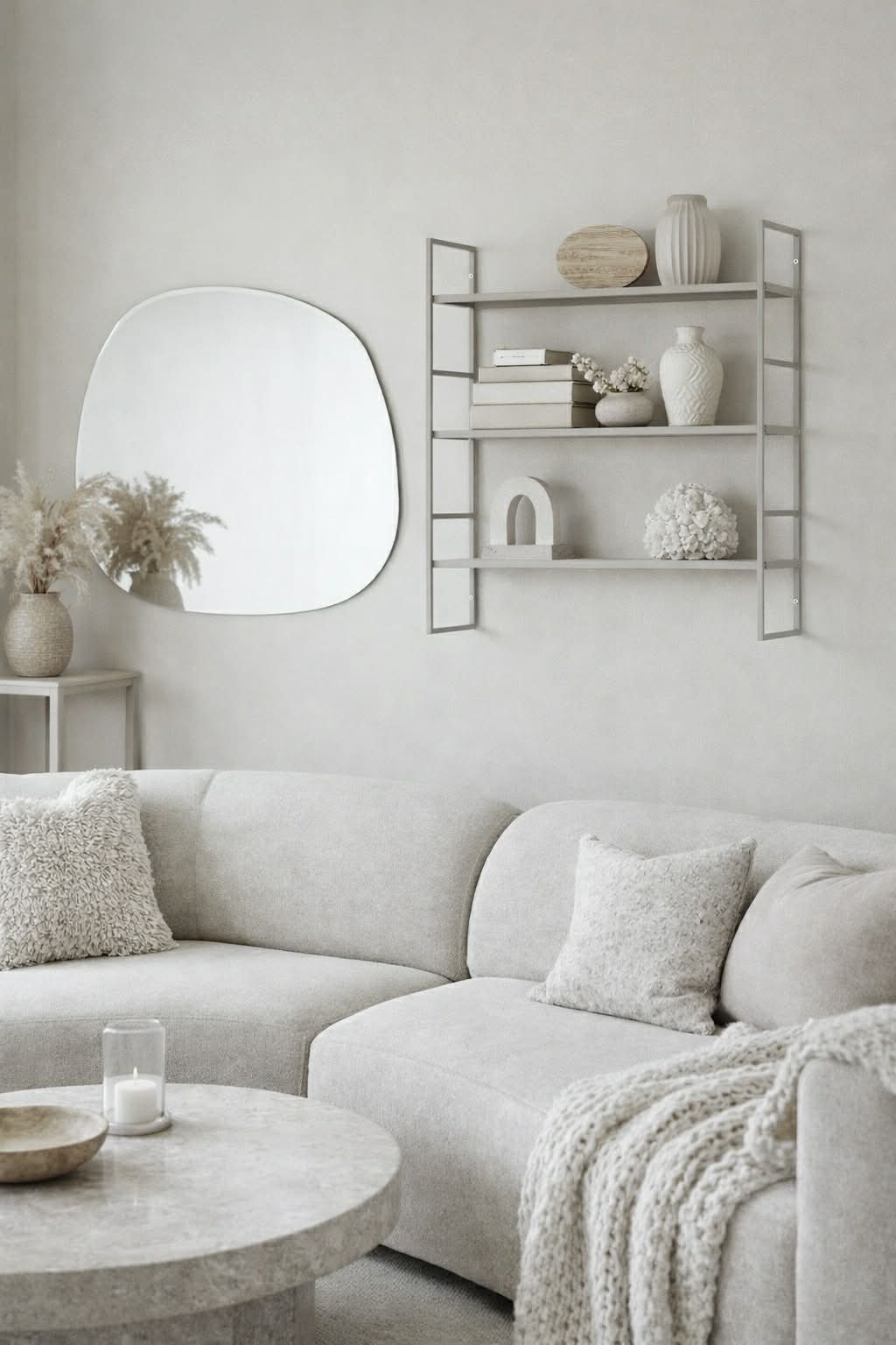 Wandplank met 3 planken - Grijs