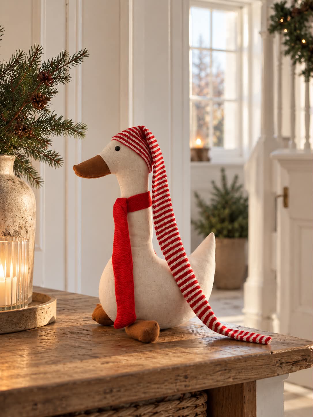 Kerst-eend met muts - Large