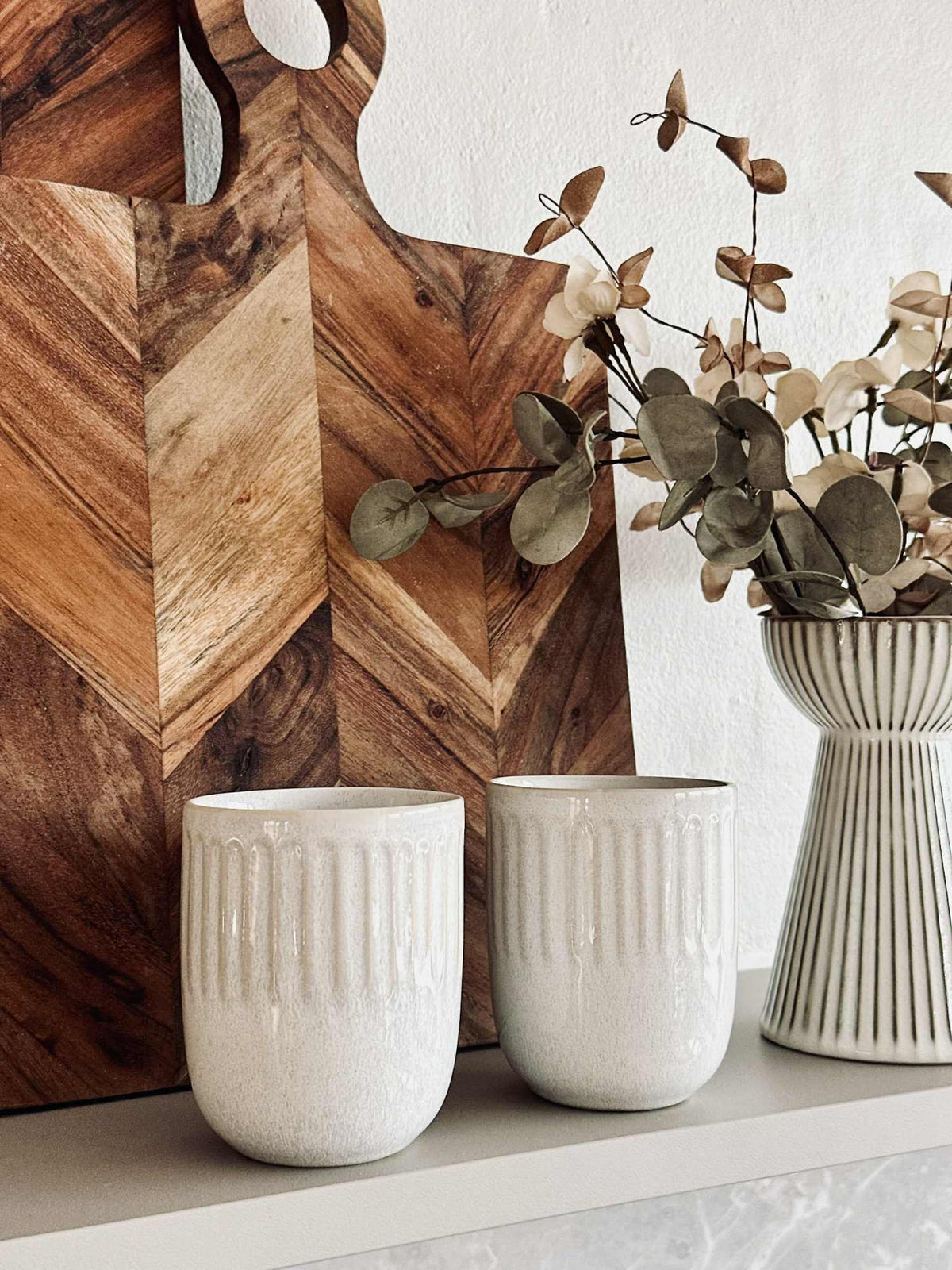 Mokken steengoed – set van 4 stuks - meerdere kleuren