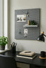 Bord met plank, haken en magneten - Grijs