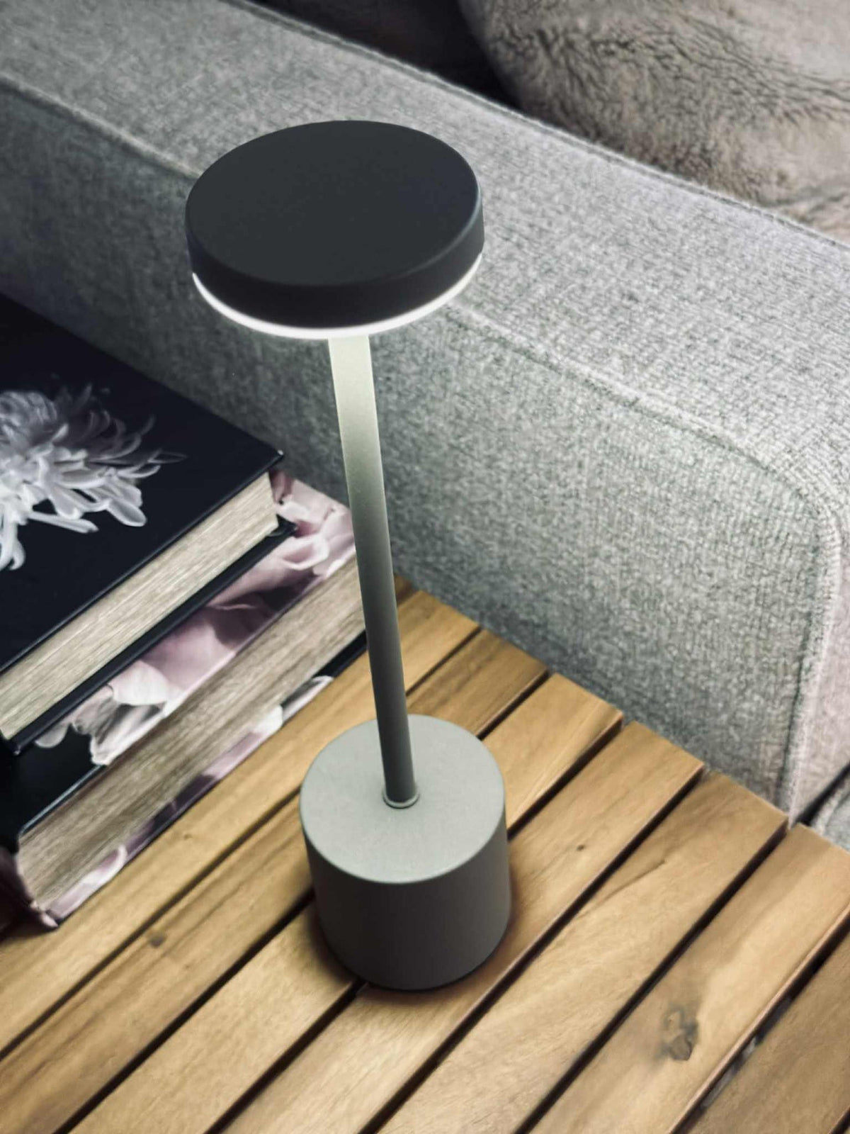LED-tafellamp KELLY Taupe - oplaadbaar