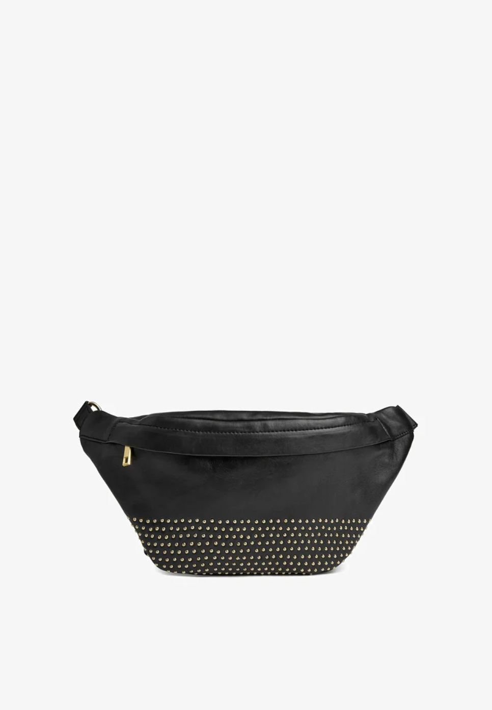 Bumbag met gouden studs – Zwart leerlook