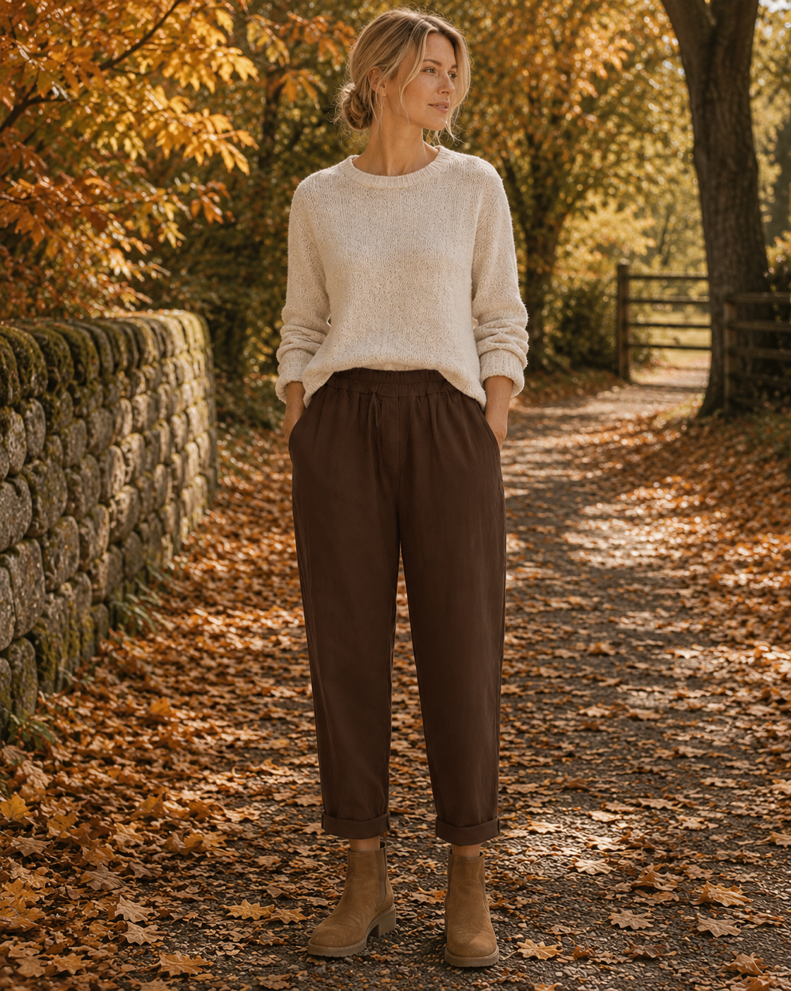 Broek Raffaella - Chocolate