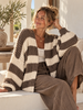 Chunky cardigan – bruin en beige