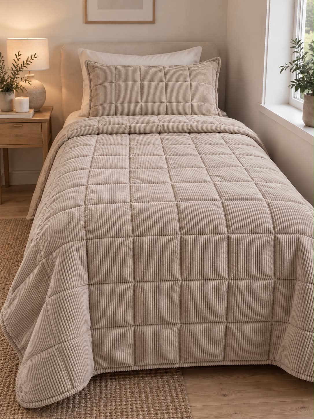 Bedsprei velours - Cappuccino