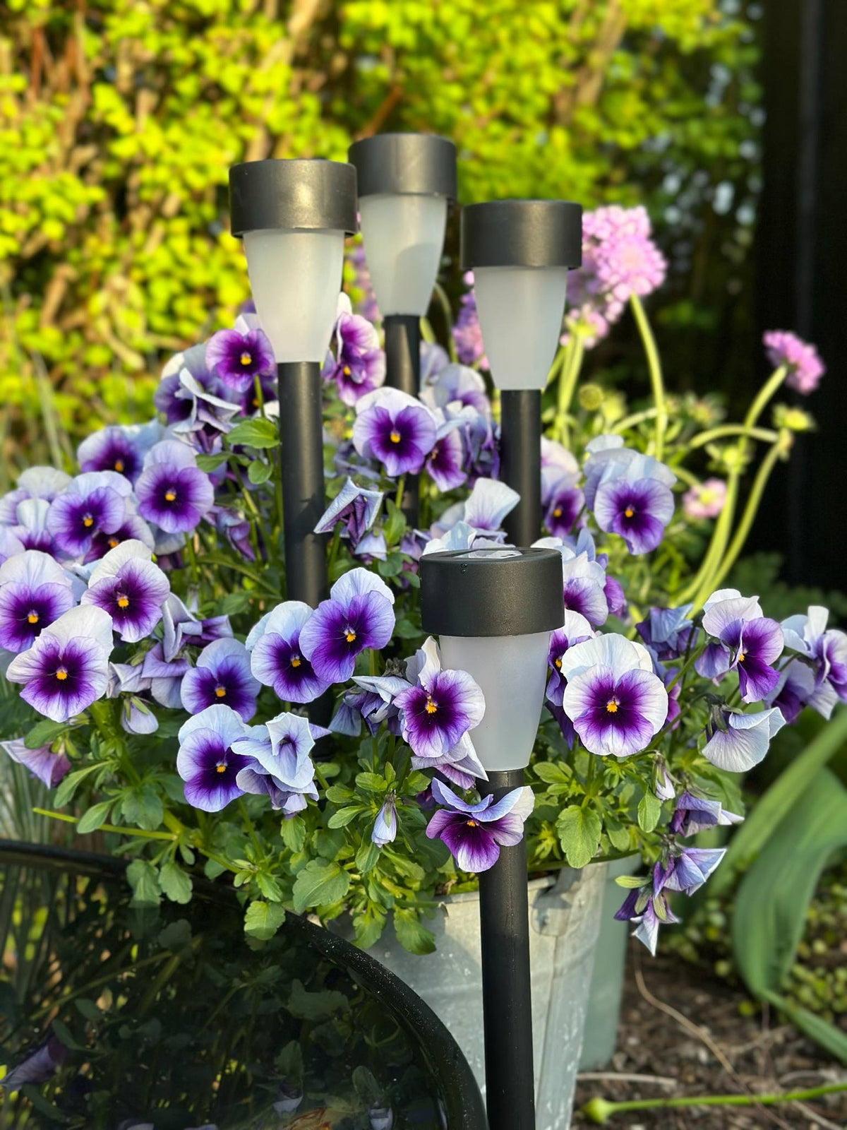Fakkel met zonnecellen – Set van 4 stuks.