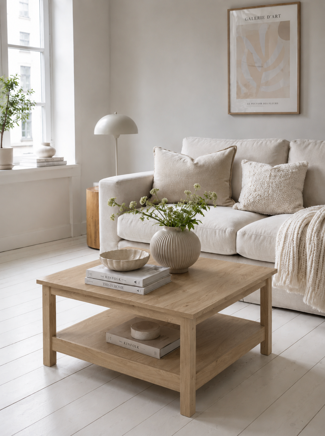 Salontafel met plank