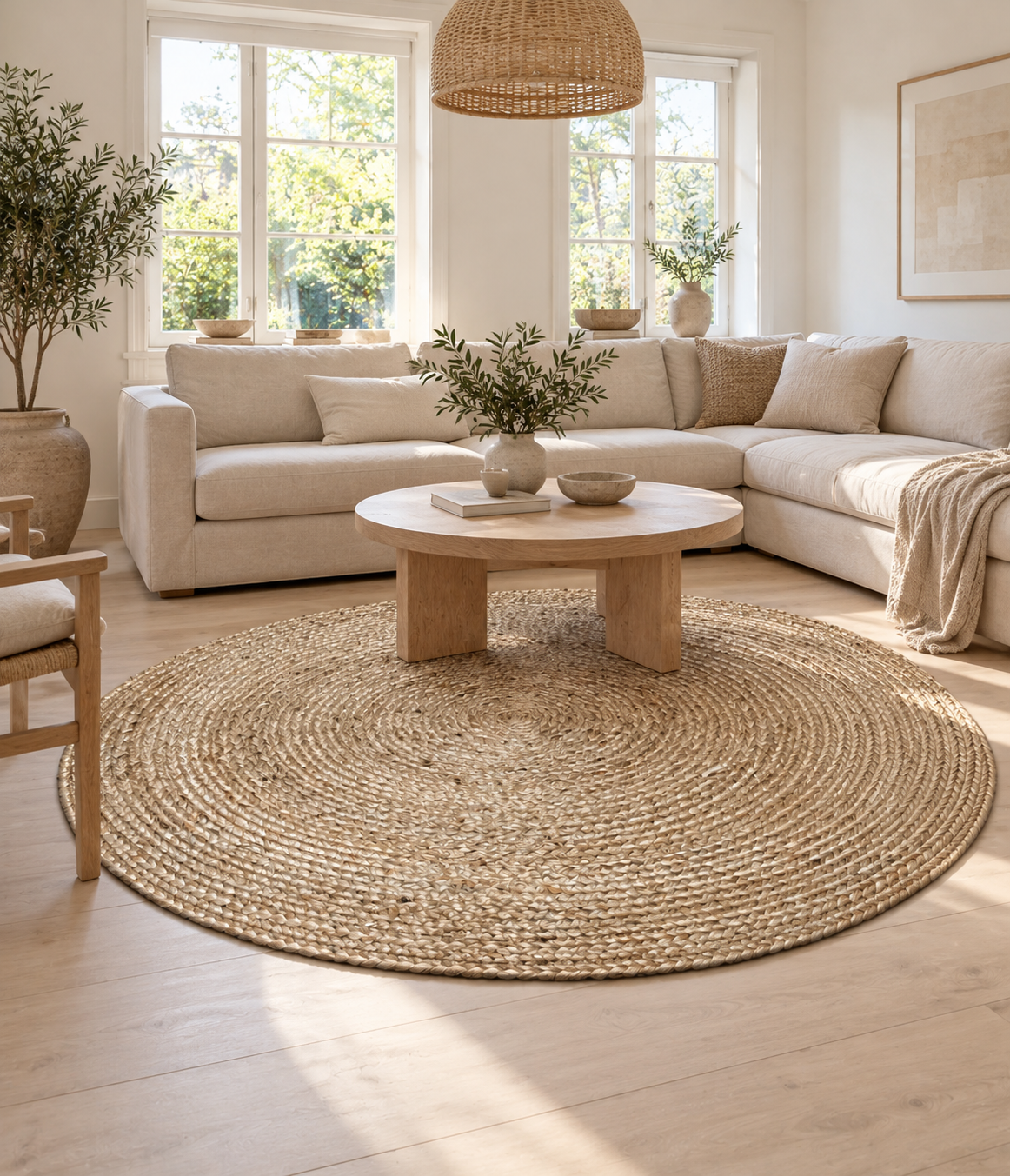Jute vloerkleed - Ø180cm