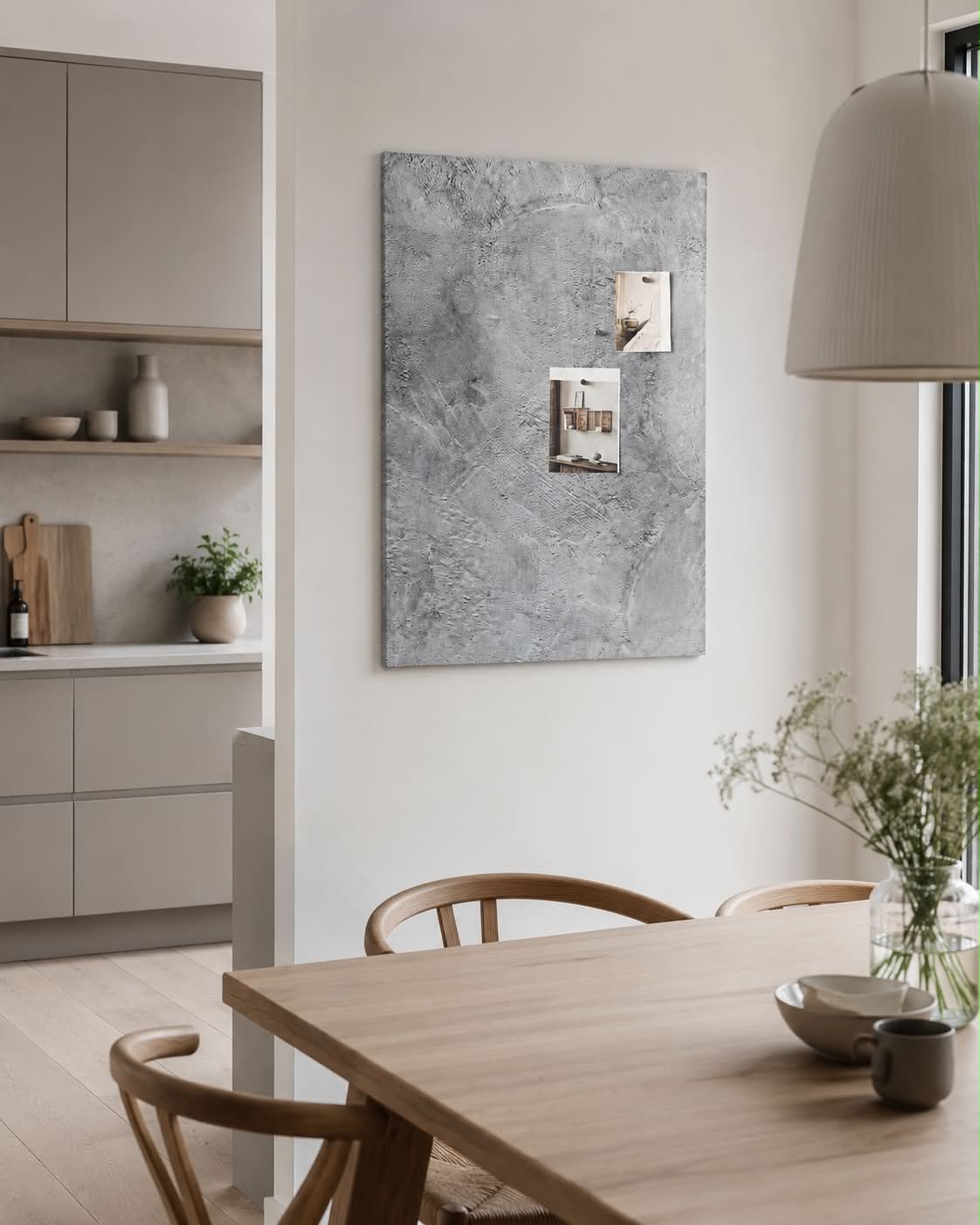 Bord magnetisch 60x90 - Betonlook