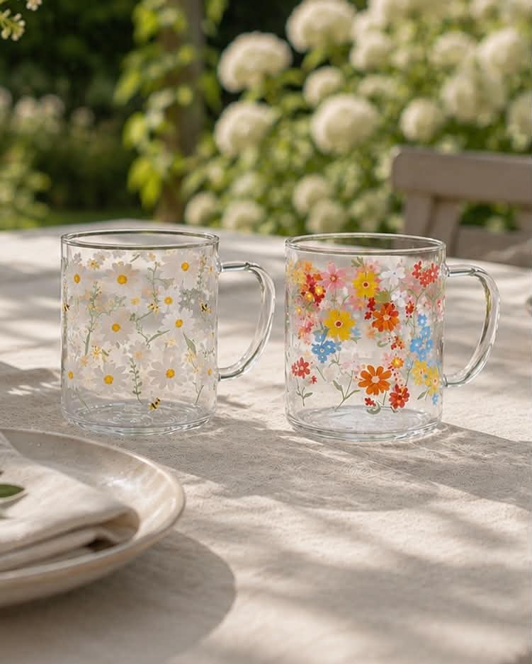 Beker van glas Summer - Color mix