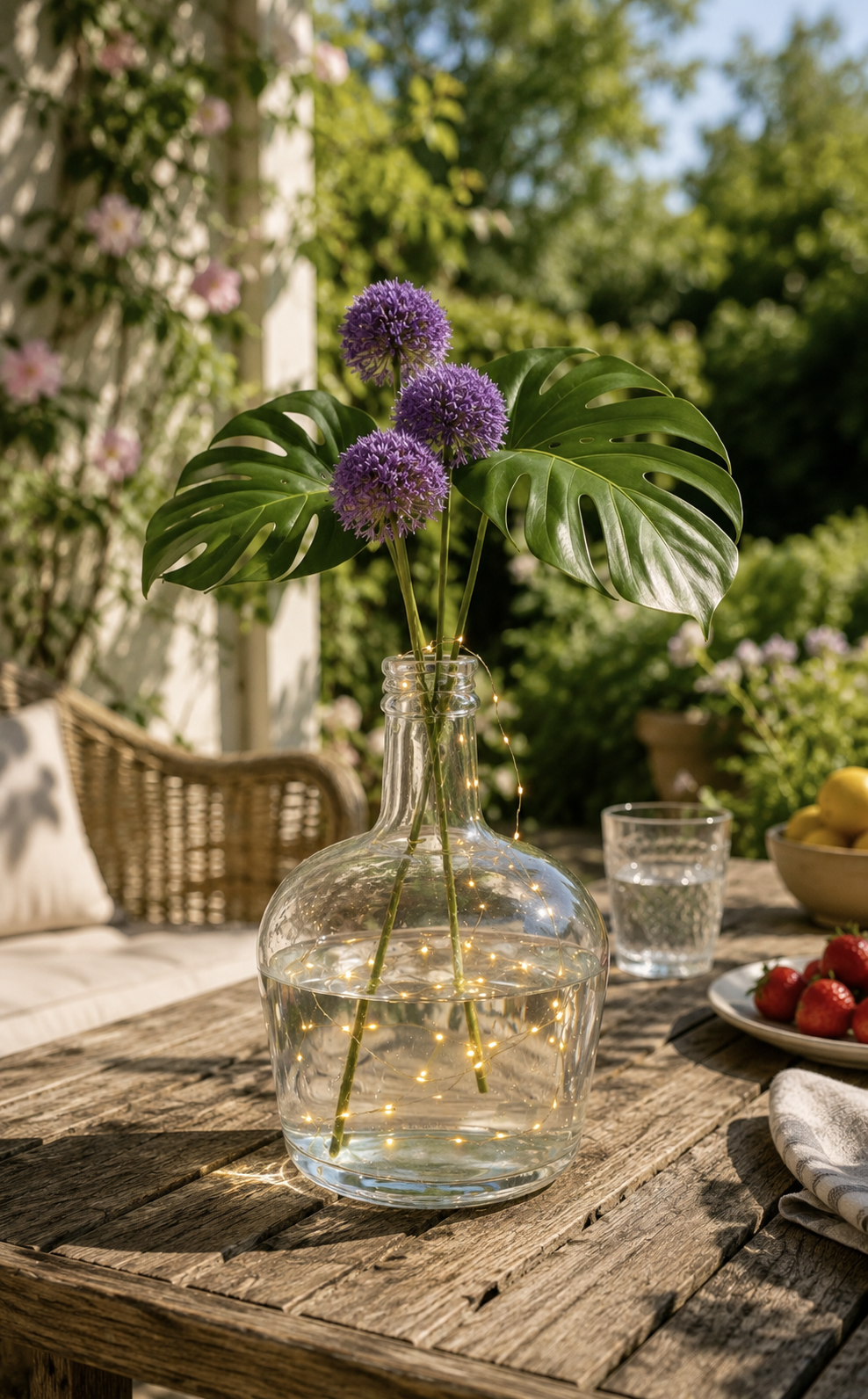 Vaas van gerecycled glas