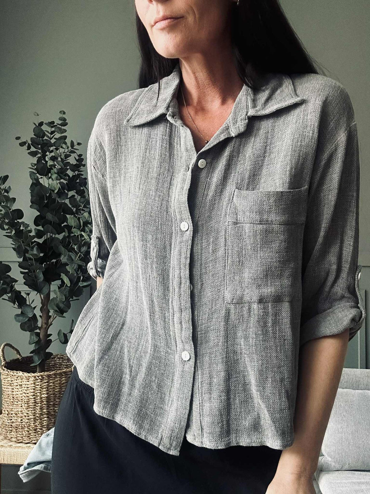 Shirt Milla - Linnenmix Stone