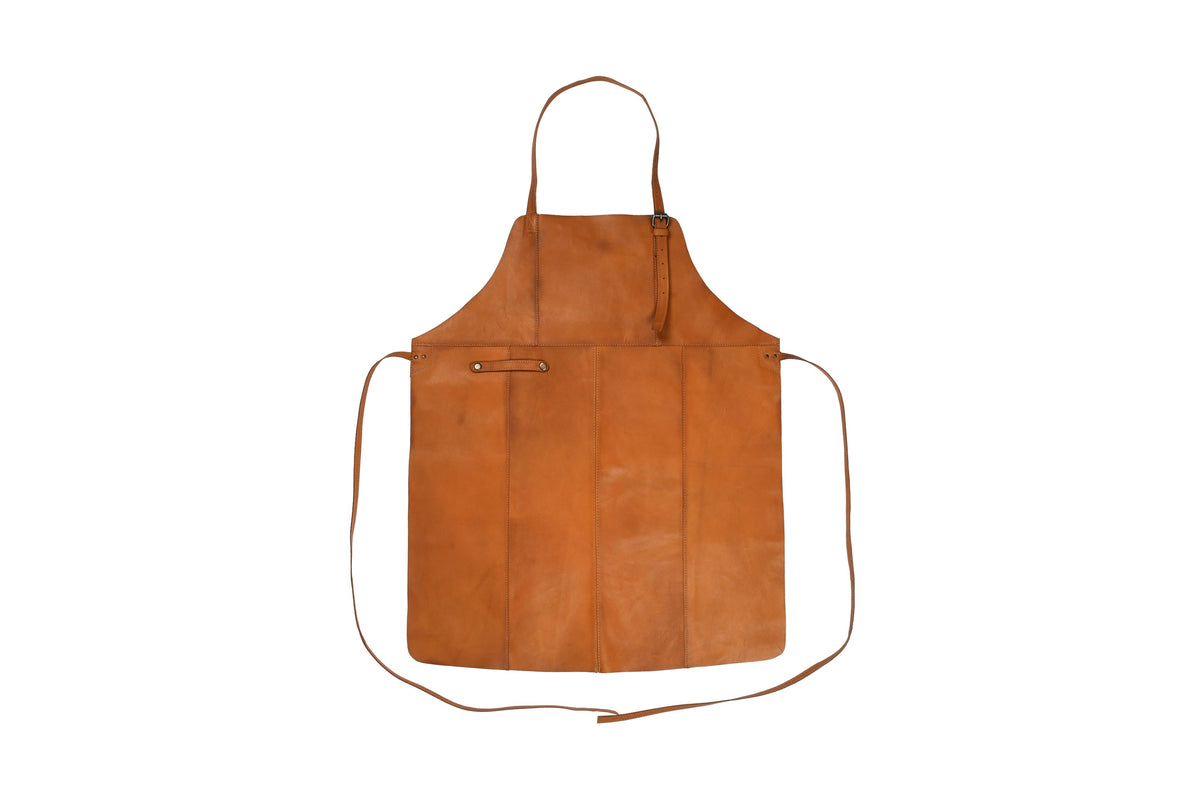 Leren schort Faust – Cognac