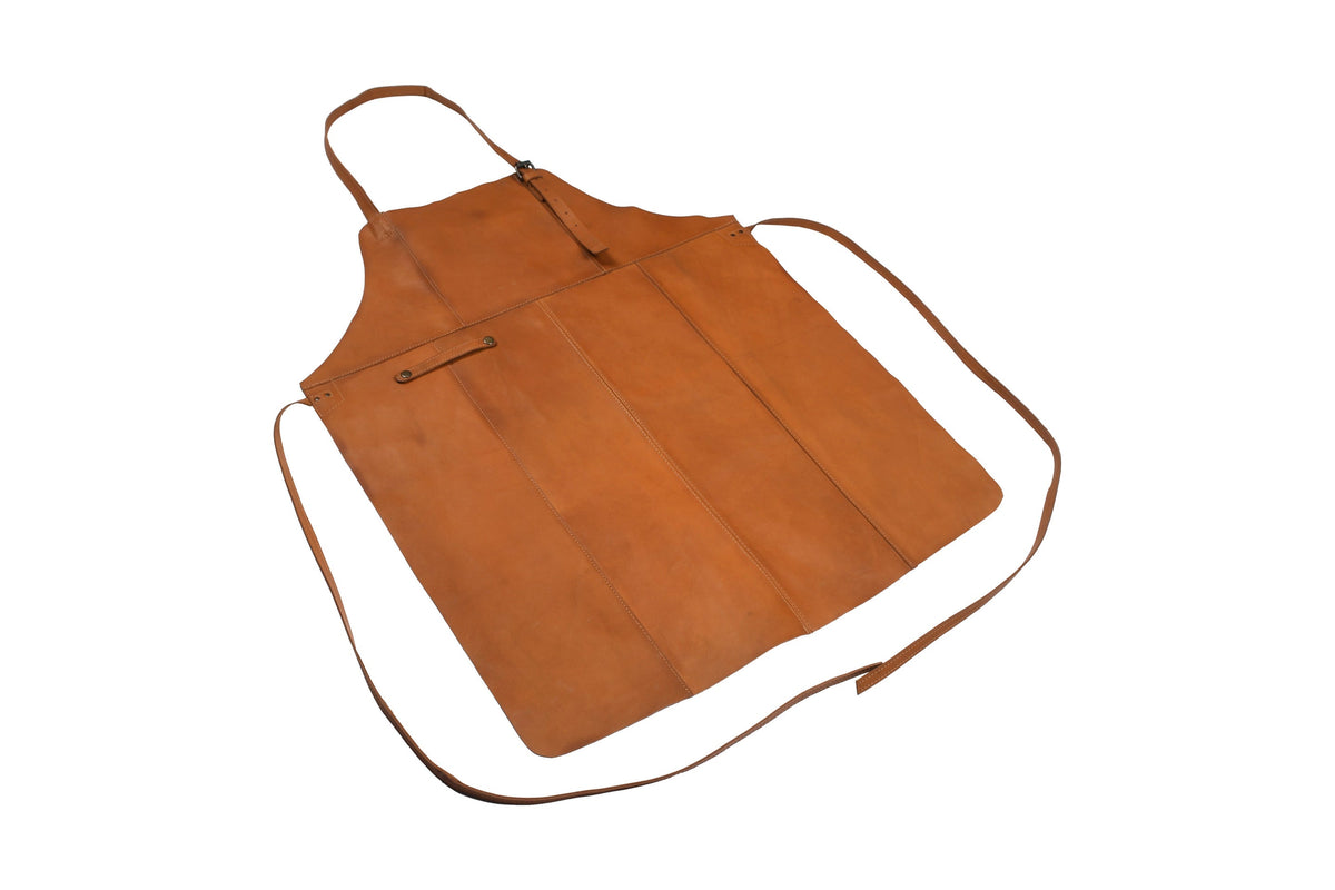 Leren schort Faust – Cognac