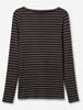 Blouse Ingrid - moccastrepen Cashmere mix