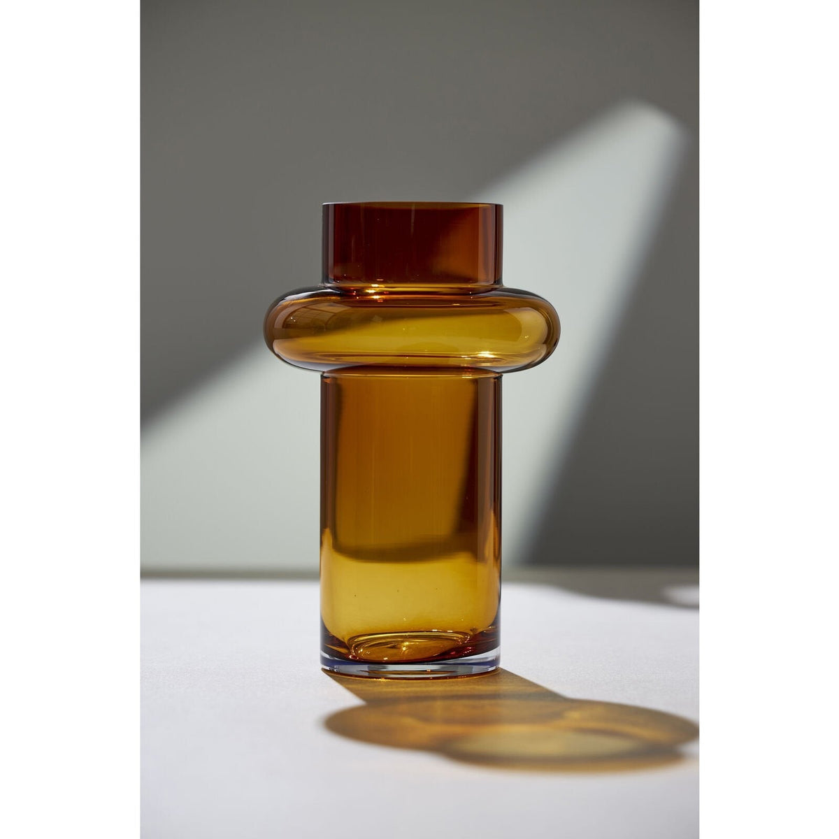 Vaas van handgeblazen glas - Lyngby amber