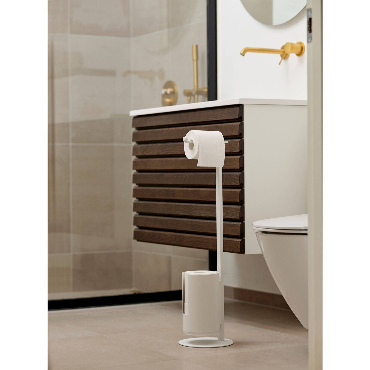 Toiletrolhouder - Wit - Vrijstaand