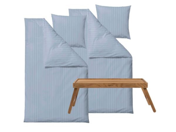 Beddengoed 2 sets Södahl 140x220 cm - Linen Blue - Incl. Bedplank