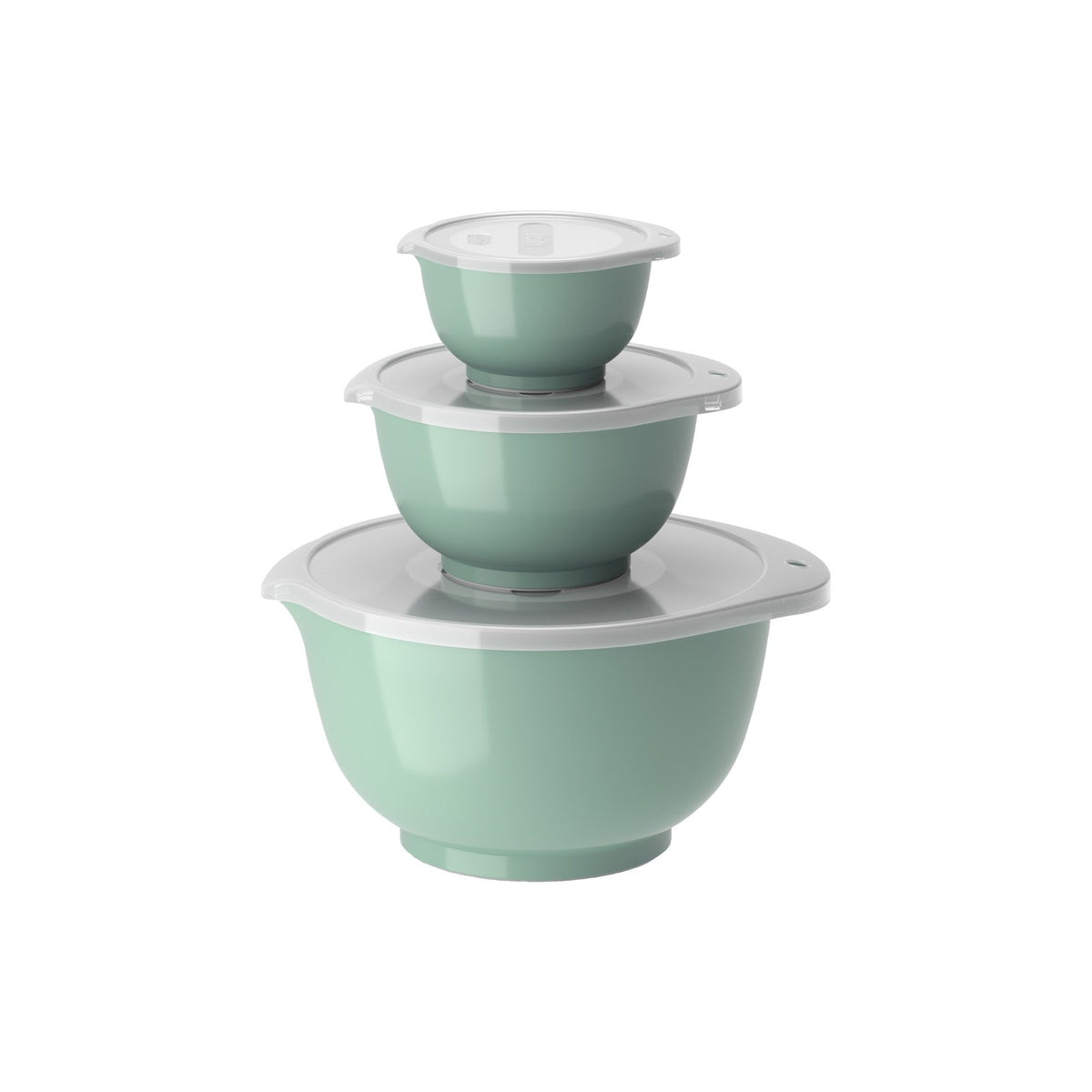 Kommenset - met deksel - 6 delen - Nordic green