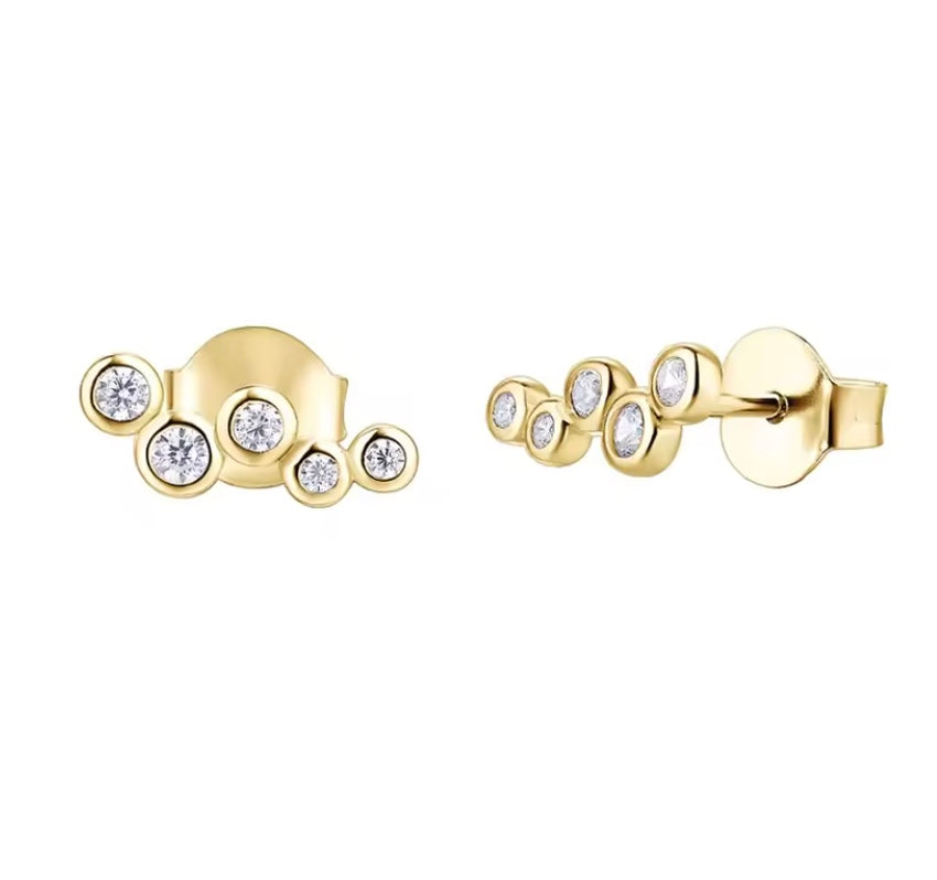 Oorknopjes Amina - verguld sterling zilver