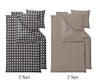 Beddengoedset, 4 sets - Södahl voordeelverpakking - 2x Bubbles Ash & 2x Zen Taupe
