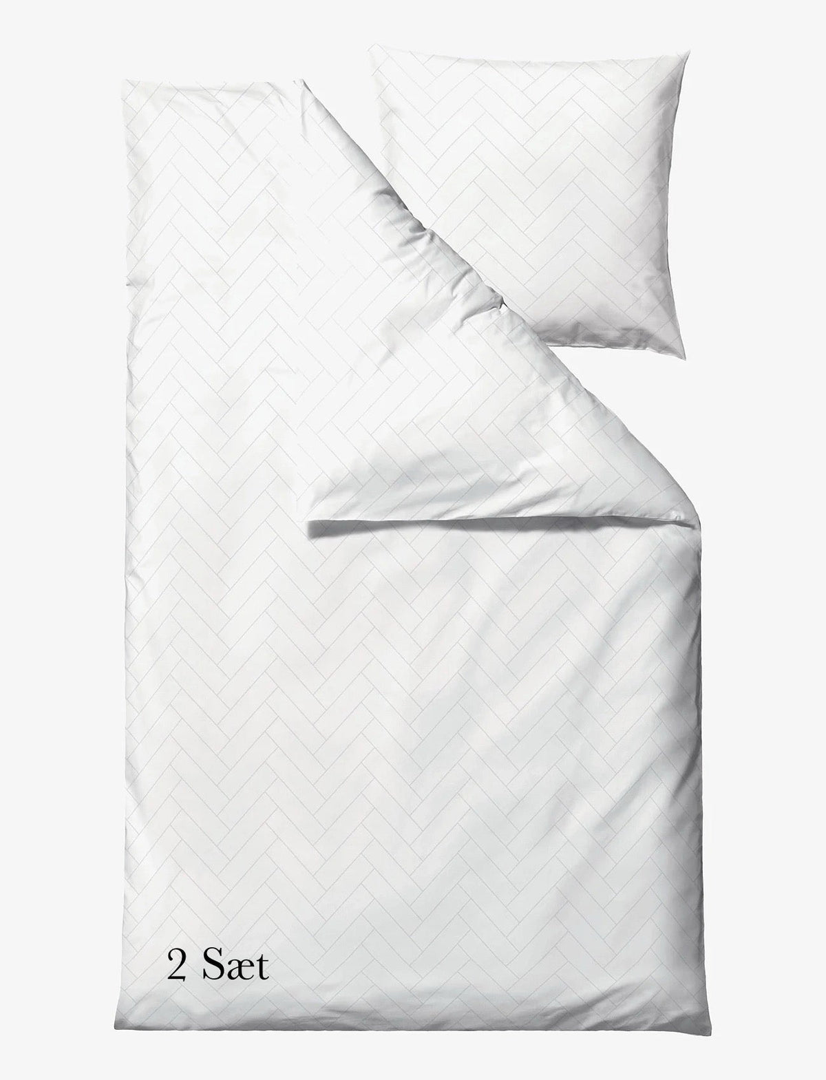 Beddengoedset 2 sets - Södahl Tiles 140 x 220 cm - Wit