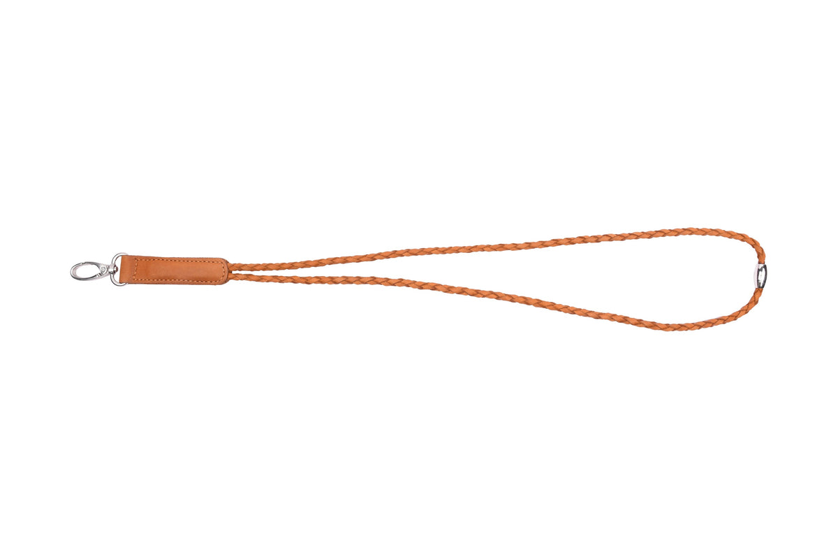 Keyhanger gevlochten - cognac