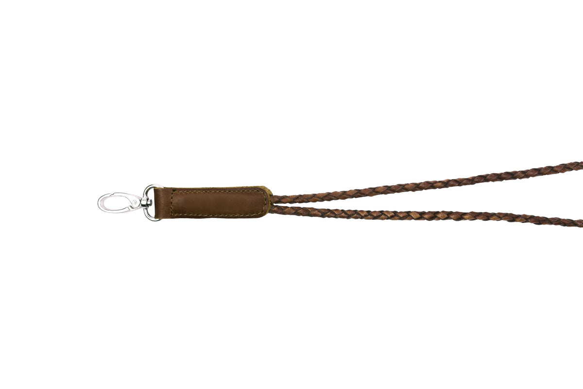Sleutelhanger gevlochten - dark brown