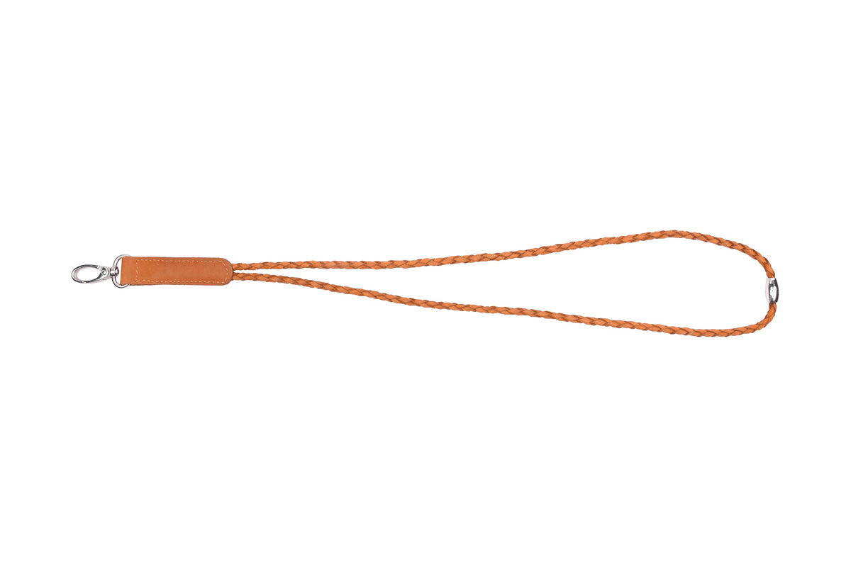 Keyhanger gevlochten - cognac