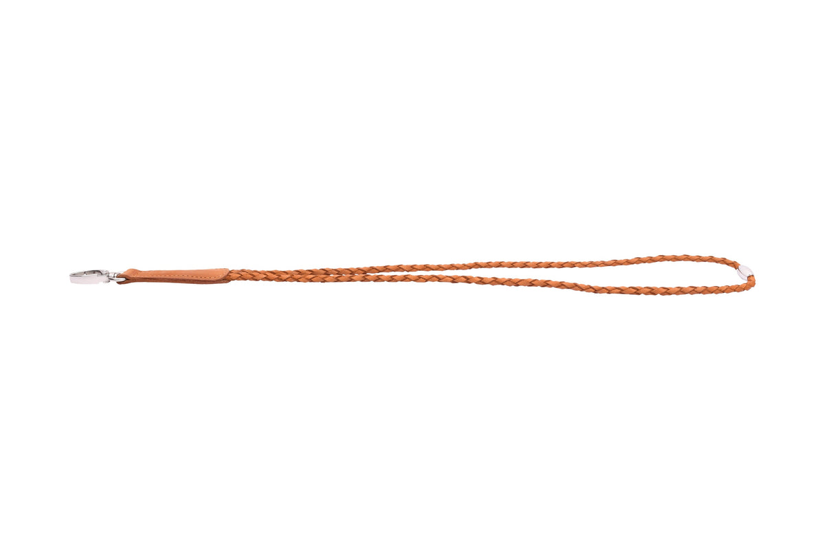 Keyhanger gevlochten - cognac