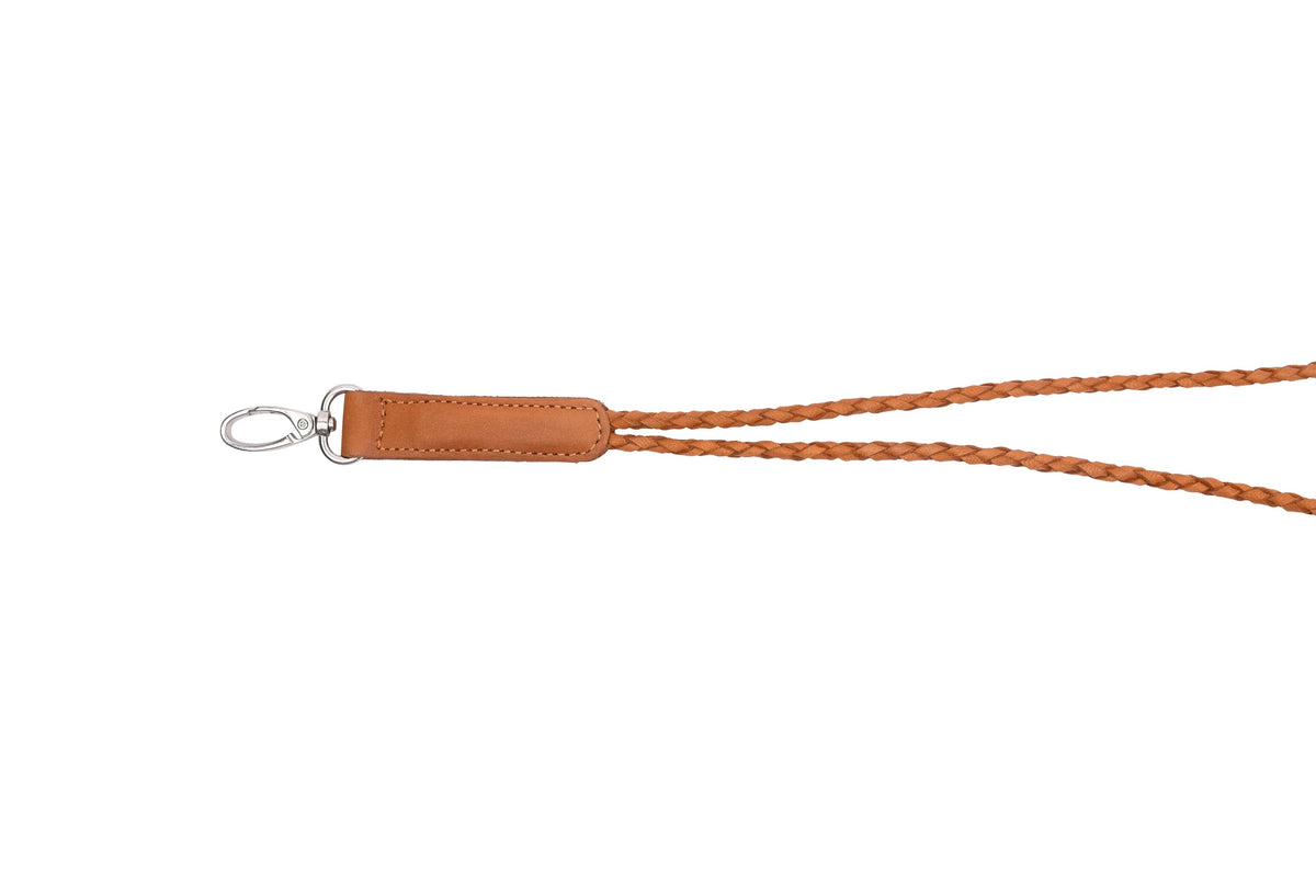Keyhanger gevlochten - cognac