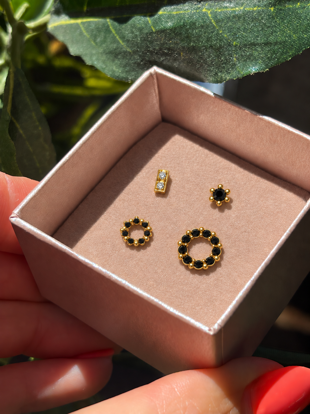 Oorbellen mix 4 stuks - verguld sterling zilver