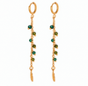 Oorbellen Lucia verguld - emerald