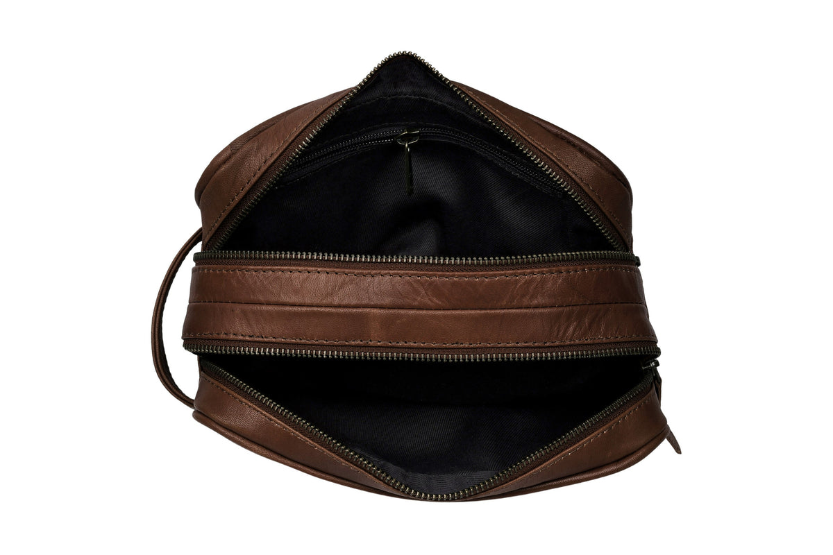 Dubbele toilettas Faust - Dark brown