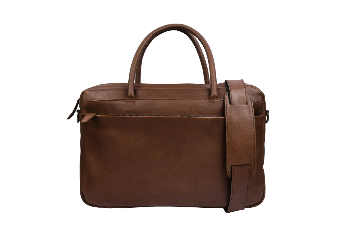 Laptoptas Faust dubbel - Dark brown