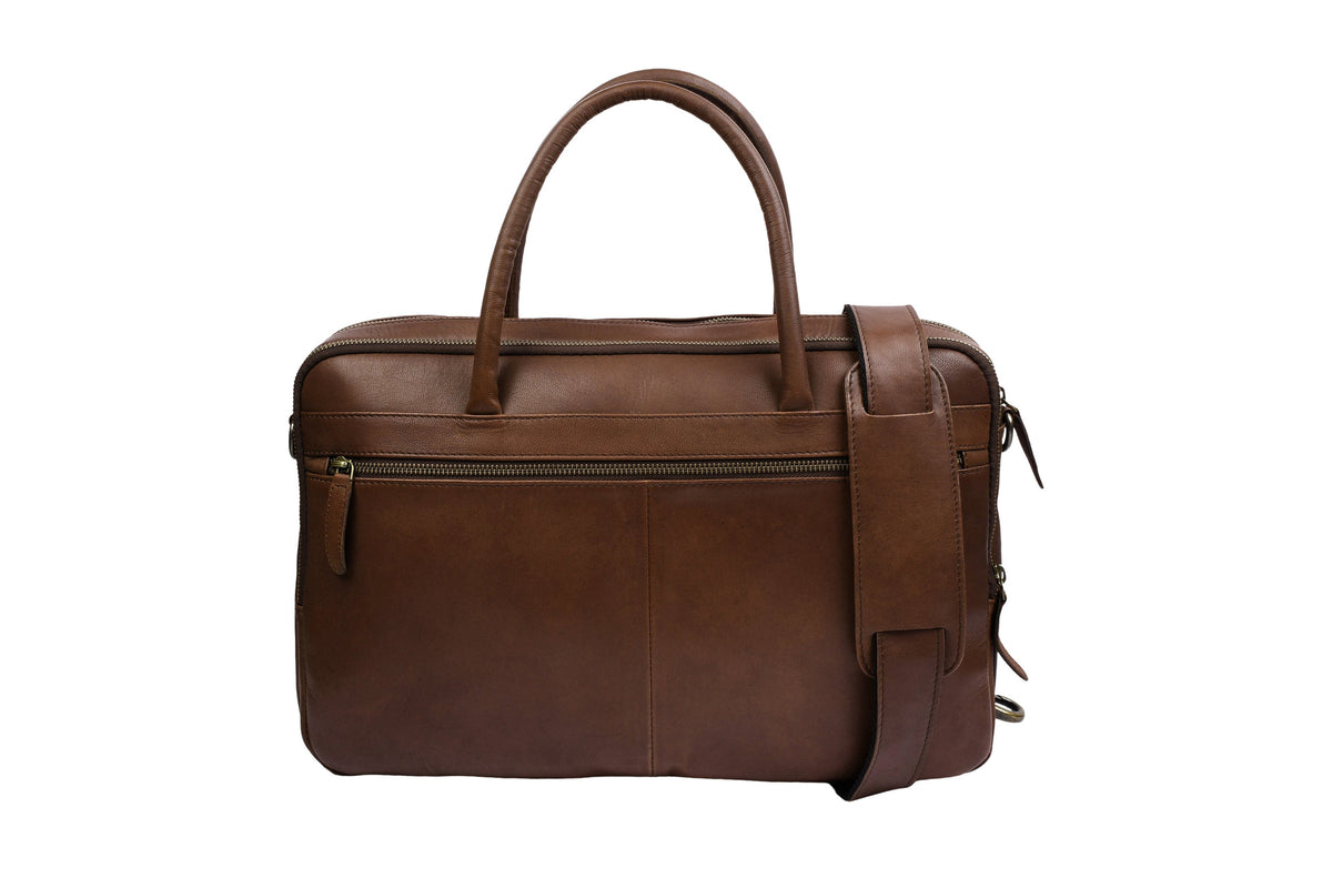 Laptoptas Faust dubbel - Dark brown