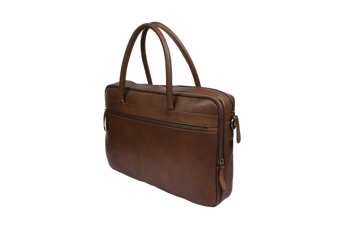 Laptoptas Faust dubbel - Dark brown