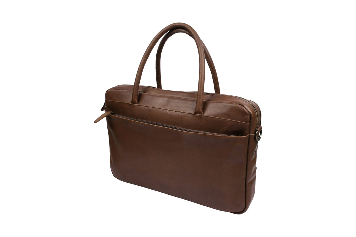 Laptoptas Faust dubbel - Dark brown