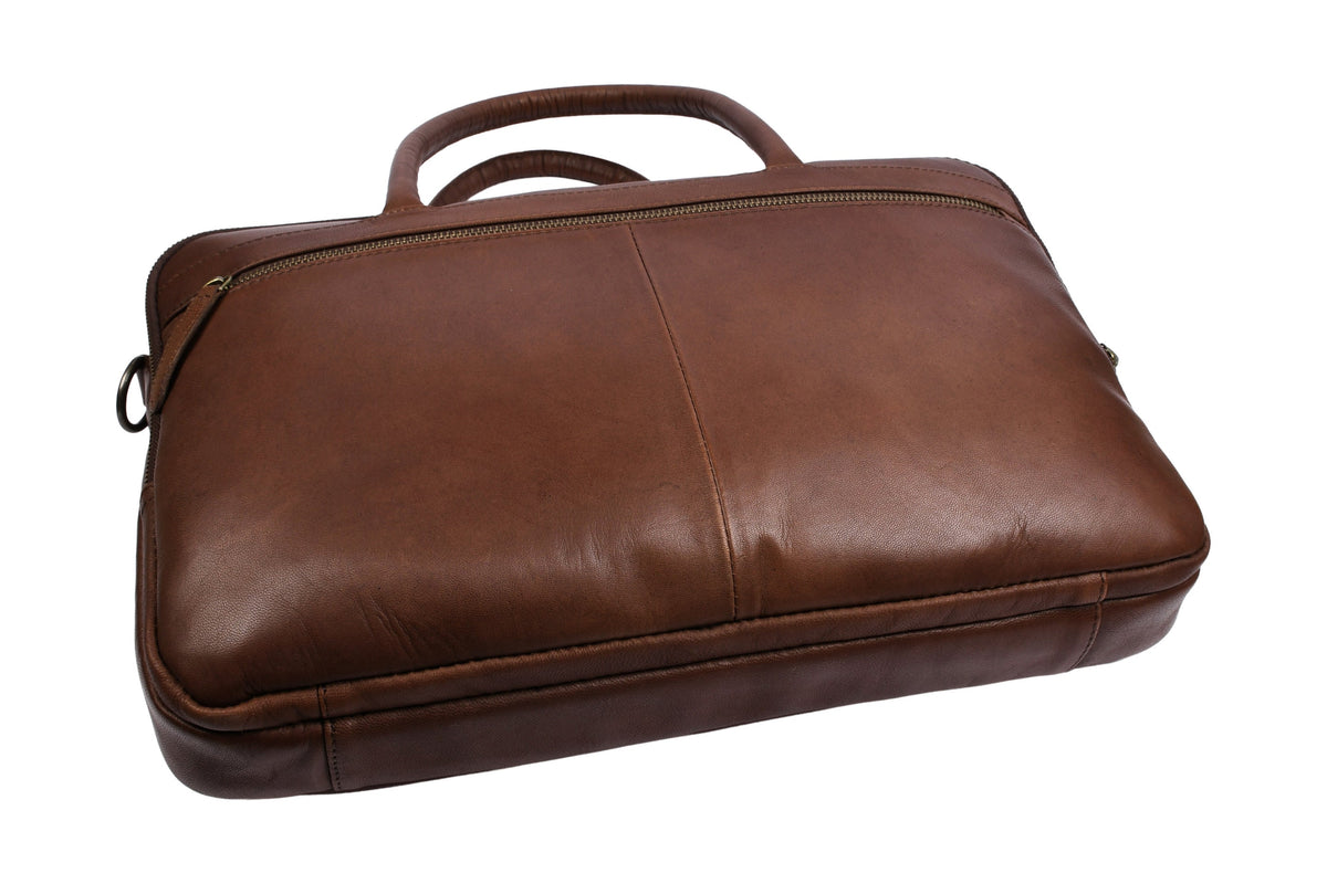 Laptoptas Faust dubbel - Dark brown