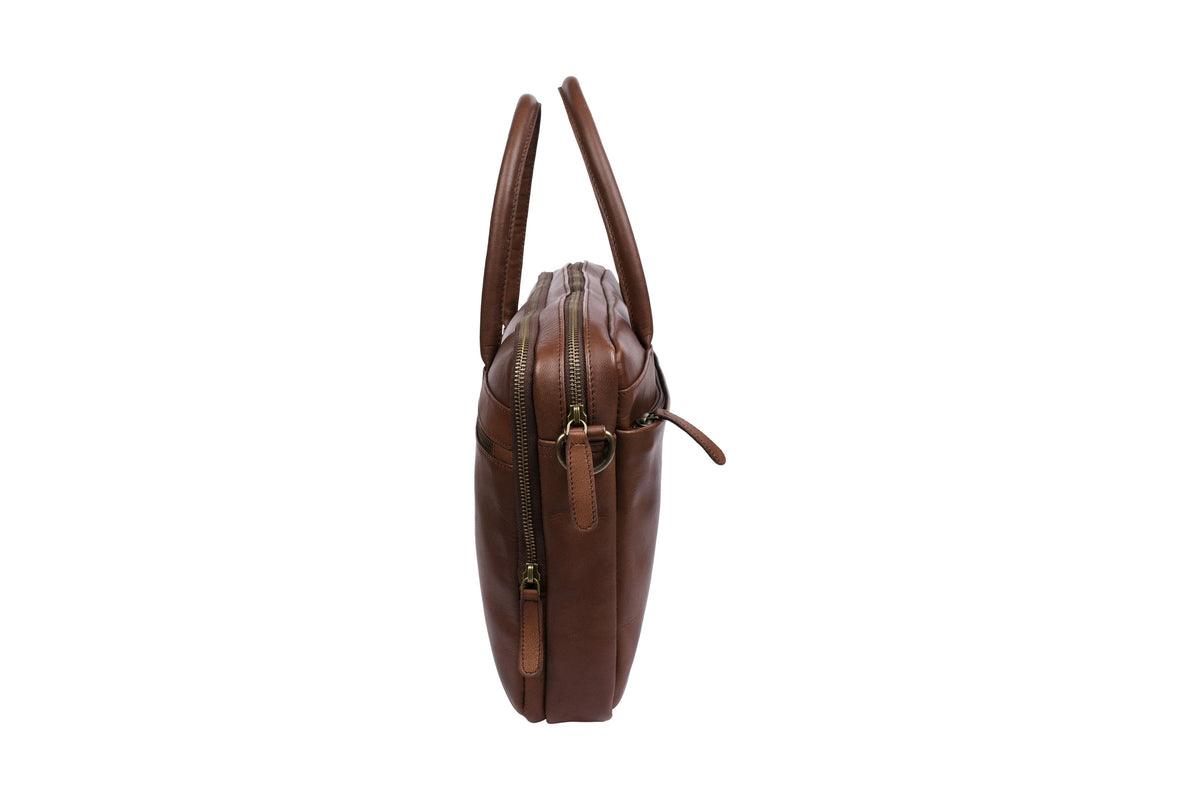 Laptoptas Faust dubbel - Dark brown